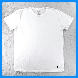 Polo Ralph Lauren T-Shirt Men's LARGE White Crew Neck Short Sleeve NEW